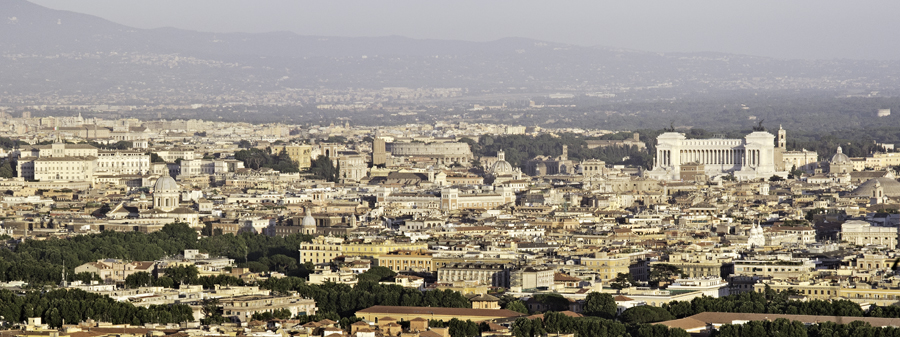 View from Parco Mellini, Rome's famous landmarks